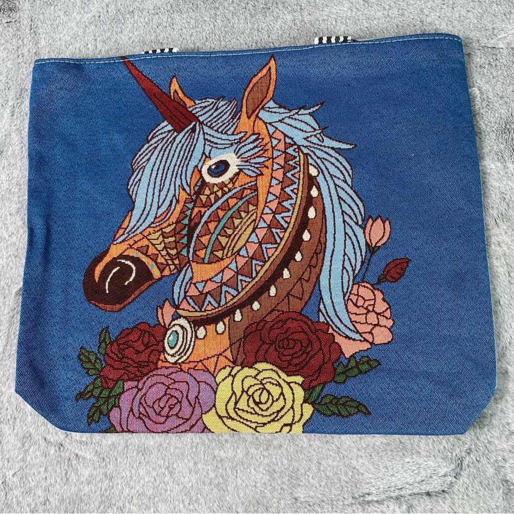 Colorful Unicorn Design Shoulder Bag